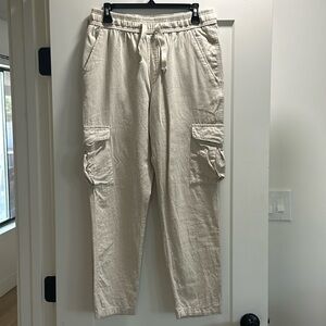 Zara - cargo men’s linen blend pants